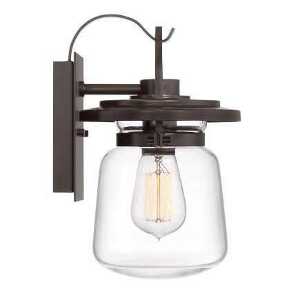Quintiesse - Venkovní nástěnná lampa LASALLE S 1xE27/60W/230V IP44 bronzová