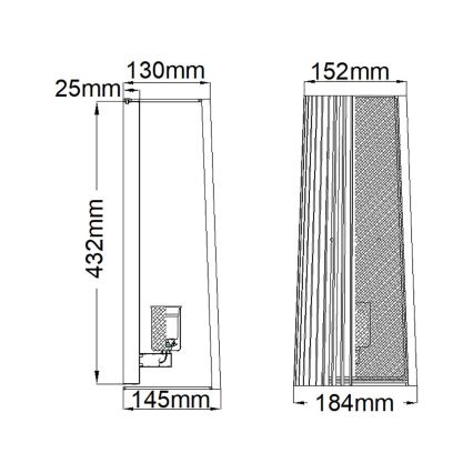 Quintiesse - Nástěnné svítidlo LINARA 1xE27/60W/230V černá/zlatá