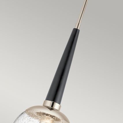 Quintiesse - Lustr na tyči MARILYN 1xE27/60W/230V pr. 19,5 cm lesklý chrom/černá