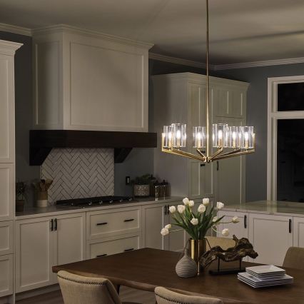 Quintiesse - Lustr na tyči NYE 6xE14/40W/230V pr. 71,1 cm zlatá