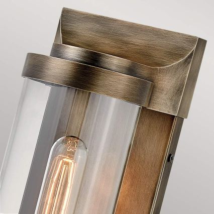 Quintiesse - Venkovní nástěnné svítidlo PEARSON M 1xE27/60W/230V IP44 bronzová