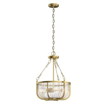 Quintiesse - Lustr na řetězu ROUX 3xE27/60W/230V pr. 40,6 cm zlatá