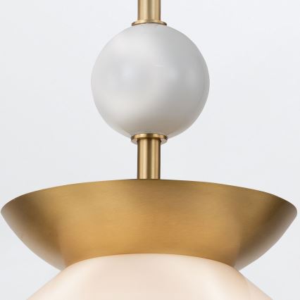 Quintiesse - Lustr na tyči SAUCER M 1xE27/40W/230V pr. 36,6 cm zlatá