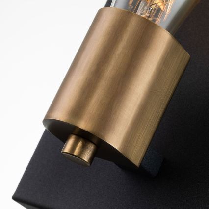Quintiesse - Nástěnné svítidlo SILAS 1xE27/60W/230V černá/zlatá