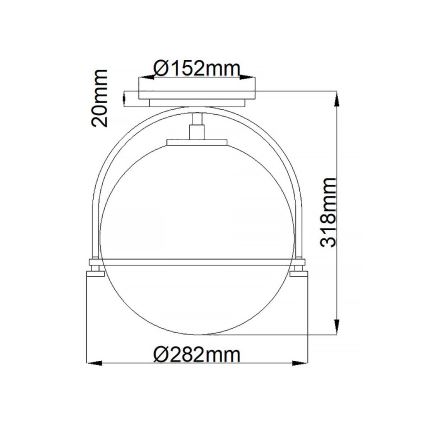 Quintiesse - Stropní svítidlo SOMERSET 1xE27/60W/230V pr. 28,2 cm zlatá