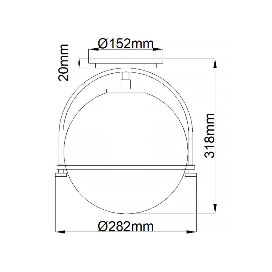 Quintiesse - Stropní svítidlo SOMERSET 1xE27/60W/230V pr. 28,2 cm zlatá