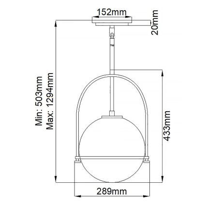 Quintiesse - Lustr na tyči SOMERSET 1xE27/60W/230V pr. 28,9 cm bronzová