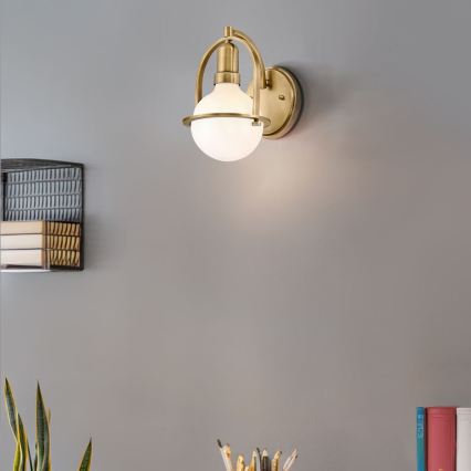 Quintiesse - Nástěnná lampa SOMERSET 1xE27/60W/230V zlatá