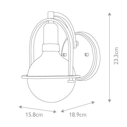 Quintiesse - Nástěnná lampa SOMERSET 1xE27/60W/230V zlatá