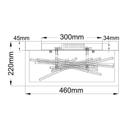 Quintiesse - LED Stropní svítidlo STYX LED/8W/230V černá/zlatá