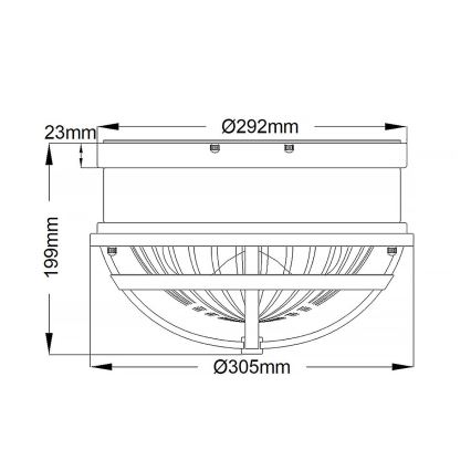 Quintiesse - Stropní svítidlo TOLLIS 2xE27/40W/230V pr. 30,5 cm zlatá