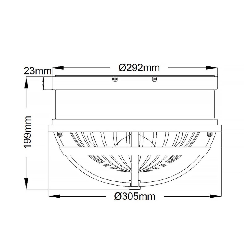 Quintiesse - Stropní svítidlo TOLLIS 2xE27/40W/230V pr. 30,5 cm zlatá