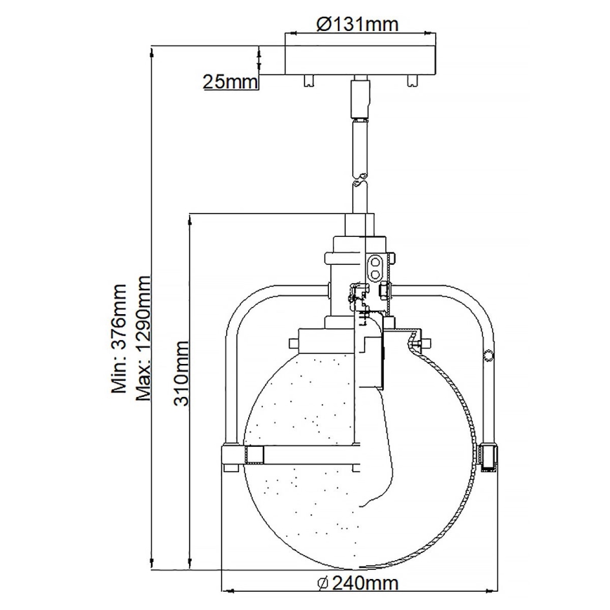 Quintiesse - Venkovní lustr na tyči TRIOCENT 1xE27/40W/230V IP44 lesklý chrom