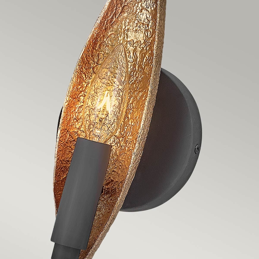 Quintiesse - Nástěnné svítidlo WILLOW 1xE14/40W/230V zlatá/černá