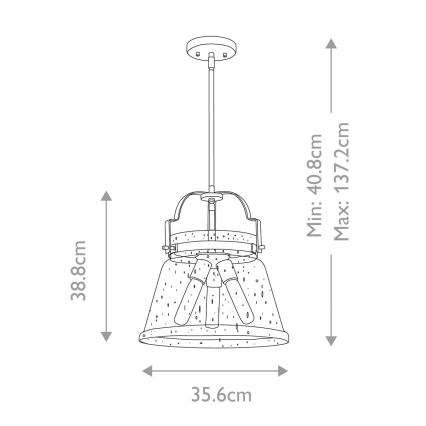 Quintiesse - Lustr na tyči WIMBERLEY 3xE27/60W/230V pr. 35,6 cm zlatá