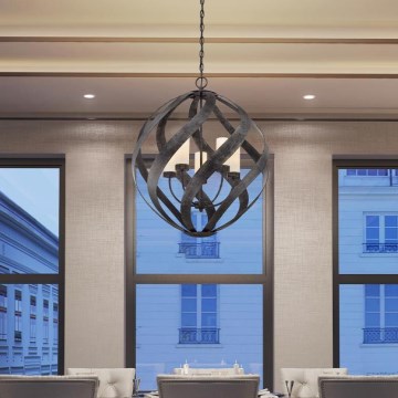 Quintiesse - Venkovní lustr na řetězu BLACKSMITH 5xE14/40W/230V pr. 66,4 cm  IP44 černá