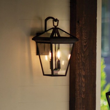 Quintiesse - Venkovní nástěnná lampa ALFORD M 2xE14/40W/230V IP44 černá