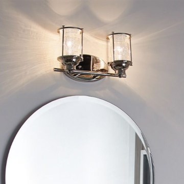 Quintiesse - Venkovní nástěnná lampa ASHLAND BAY 2xE27/60W/230V IP44 lesklý chrom