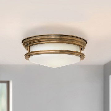 Quintiesse - Venkovní stropní svítidlo HADRIAN 2xE27/40W/230V pr. 30,5 cm IP44 bronzová