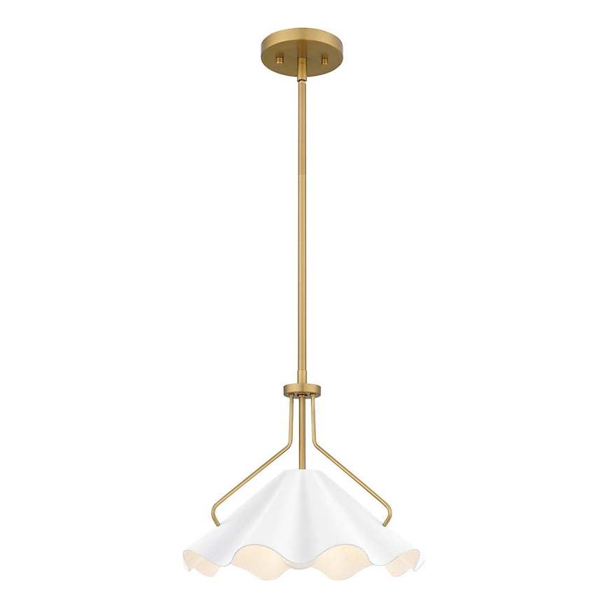Quoizel - Lustr na tyči MEJIA 1xE27/60W/230V pr. 35,6 cm mosaz