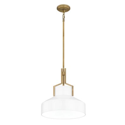 Quoizel - Lustr na tyči BRECKEN 2xE27/60W/230V zlatá/bílá