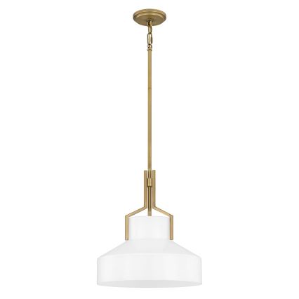 Quoizel - Lustr na tyči BRECKEN 2xE27/60W/230V zlatá/bílá
