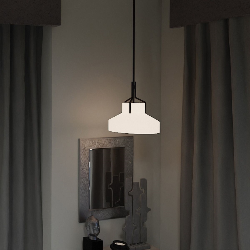 Quoizel - Lustr na tyči BRECKEN 2xE27/60W/230V černá/dekor mramoru