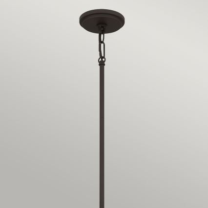 Quoizel - Lustr na tyči BRECKEN 2xE27/60W/230V černá/bílá