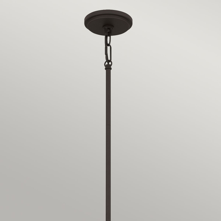 Quoizel - Lustr na tyči BRECKEN 2xE27/60W/230V černá/bílá