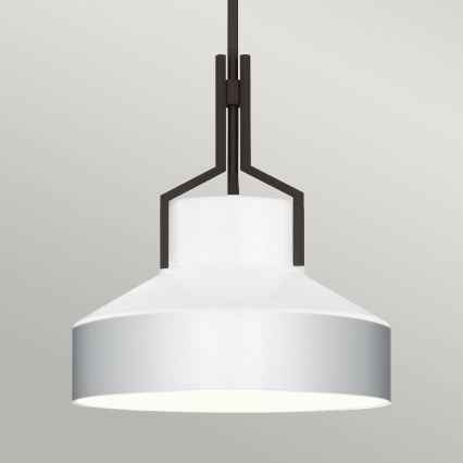 Quoizel - Lustr na tyči BRECKEN 2xE27/60W/230V černá/bílá