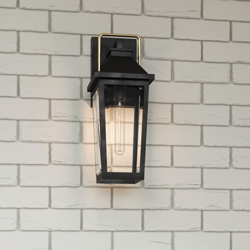 Quoizel - Venkovní nástěnné svítidlo BUCKLEY M 1xE27/40W/230V IP44 černá