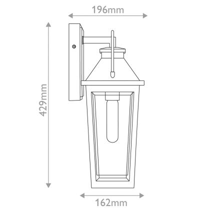 Quoizel - Venkovní nástěnné svítidlo BUCKLEY 1xE27/40W/230V IP44 černá
