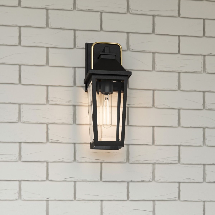 Quoizel - Venkovní nástěnné svítidlo BUCKLEY 1xE27/40W/230V IP44 černá