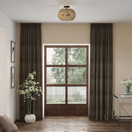 Quoizel - Stropní svítidlo CASABLANCA 3xE27/60W/230V hnědá
