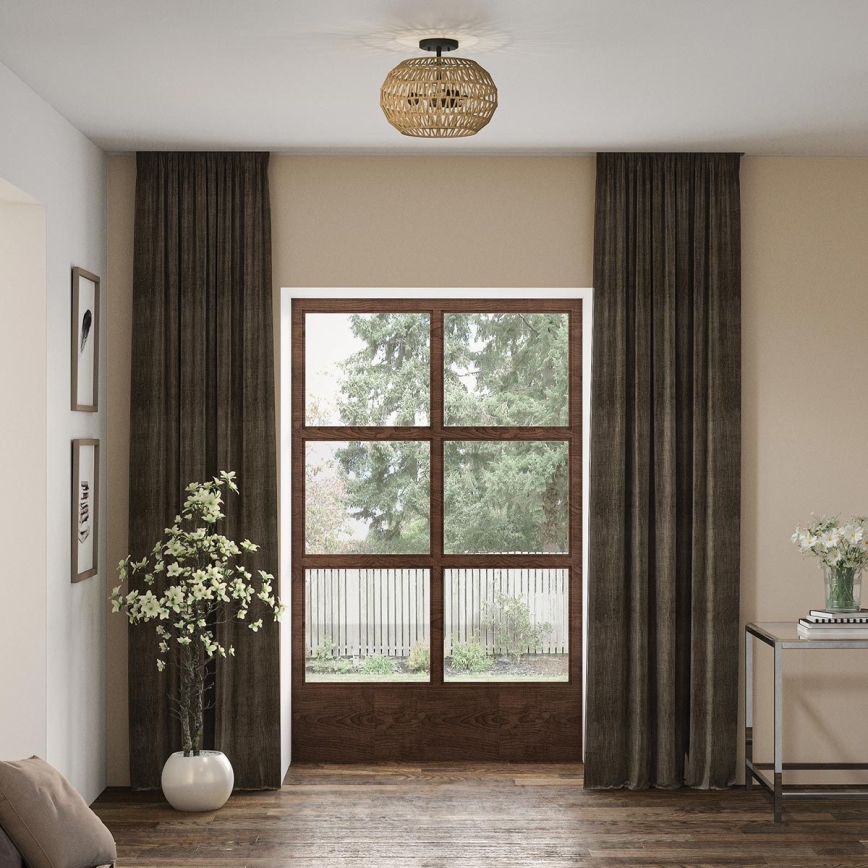 Quoizel - Stropní svítidlo CASABLANCA 3xE27/60W/230V hnědá
