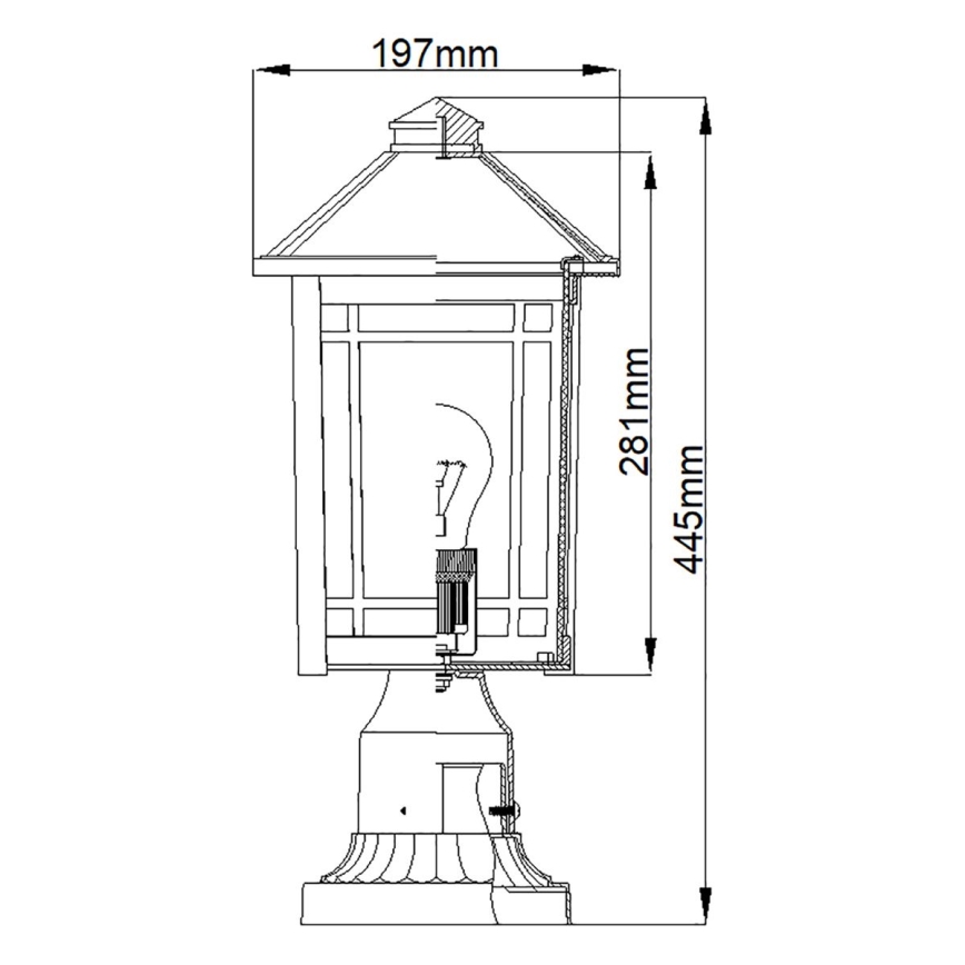 Quoizel - Venkovní lampa CEDAR POINT 1xE27/60W/230V IP44