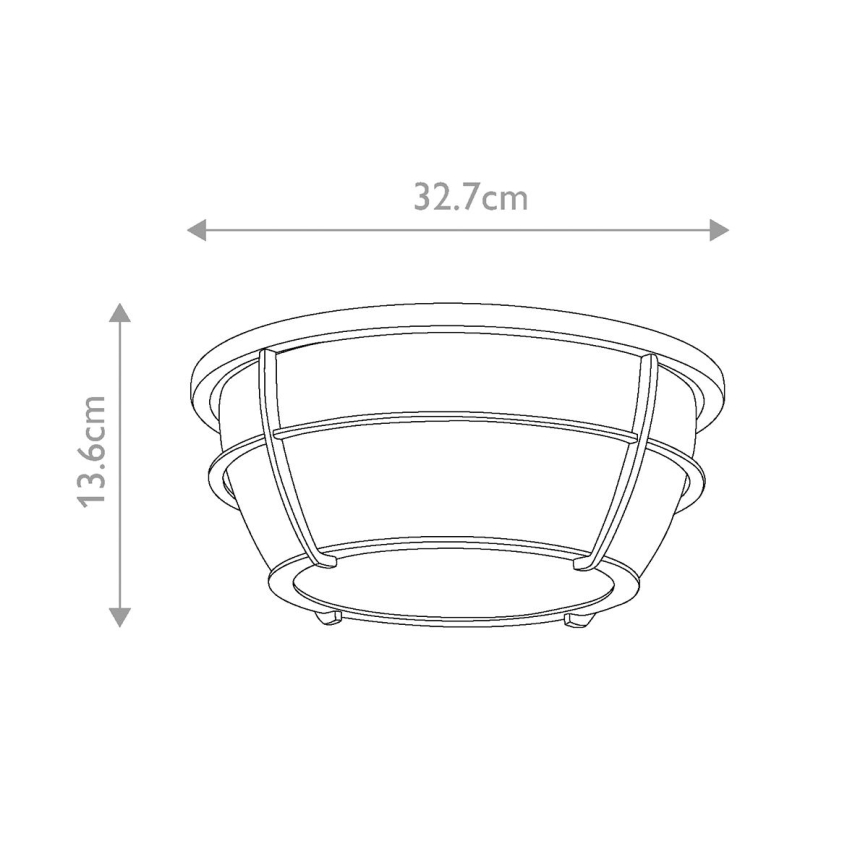 Quoizel - Koupelnové stropní svítidlo CHANCE 2xE27/60W/230V IP44