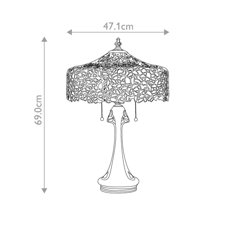 Quoizel - Stolní lampa COBALT 3xE27/60W/230V