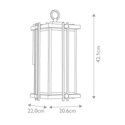 Quoizel - Venkovní nástěnné svítidlo GOLDENROD 1xE27/100W/230V IP44 černá/zlatá