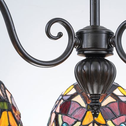 Quoizel - Lustr na řetězu Tiffany LARISSA 3xE27/60W/230V pr. 63,6 cm