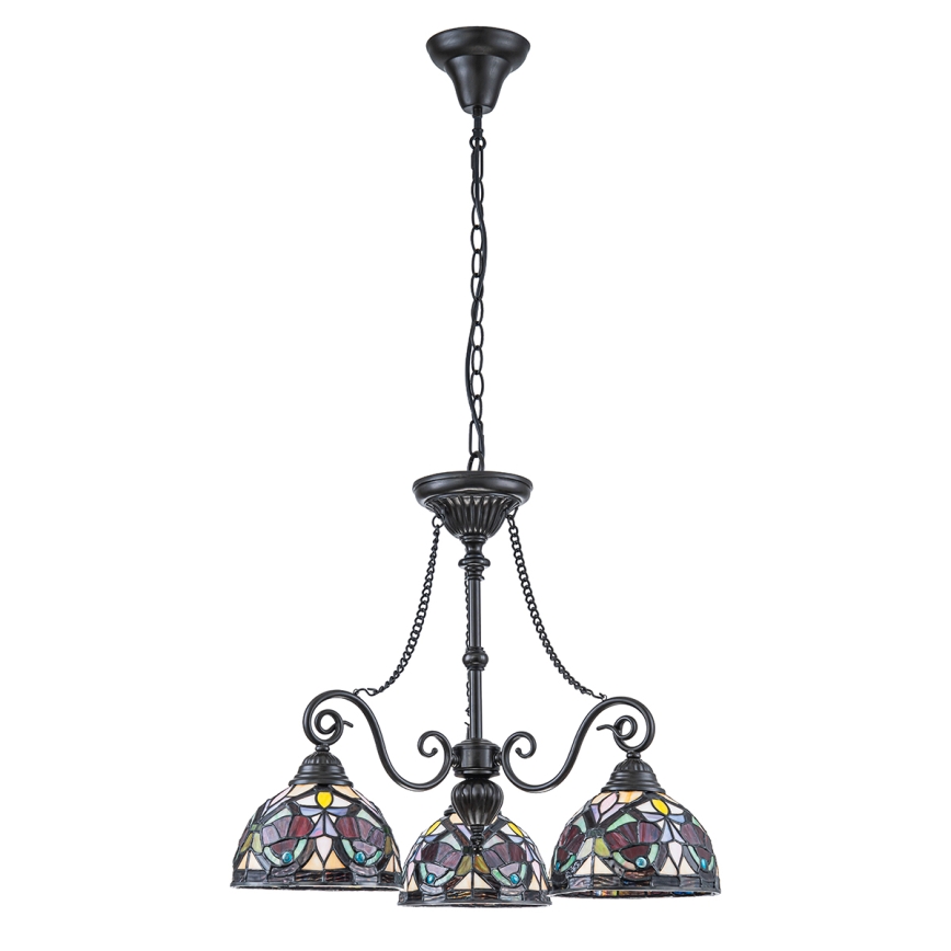Quoizel - Lustr na řetězu Tiffany LARISSA 3xE27/60W/230V pr. 63,6 cm