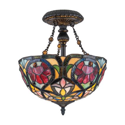 Quoizel - Přisazený lustr Tiffany LARISSA 2xE27/60W/230V pr. 35 cm