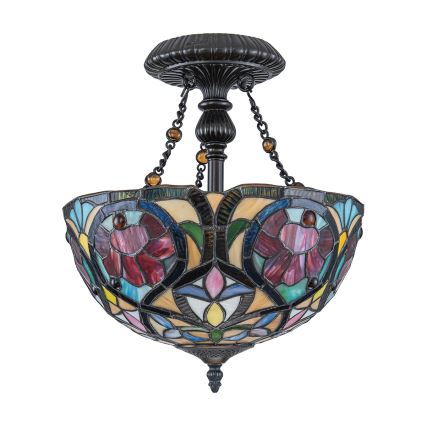 Quoizel - Přisazený lustr Tiffany LARISSA 2xE27/60W/230V pr. 35 cm