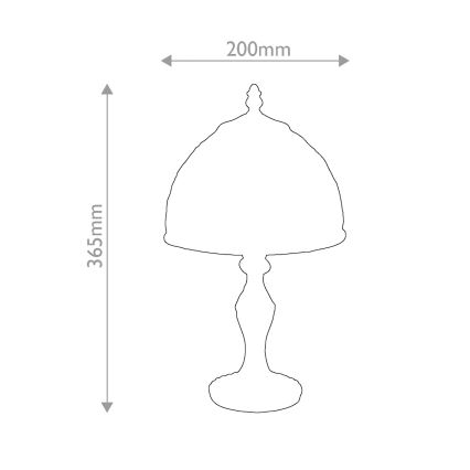 Quoizel - Stolní lampa Tiffany LARISSA 1xE14/40W/230V pr. 20 cm