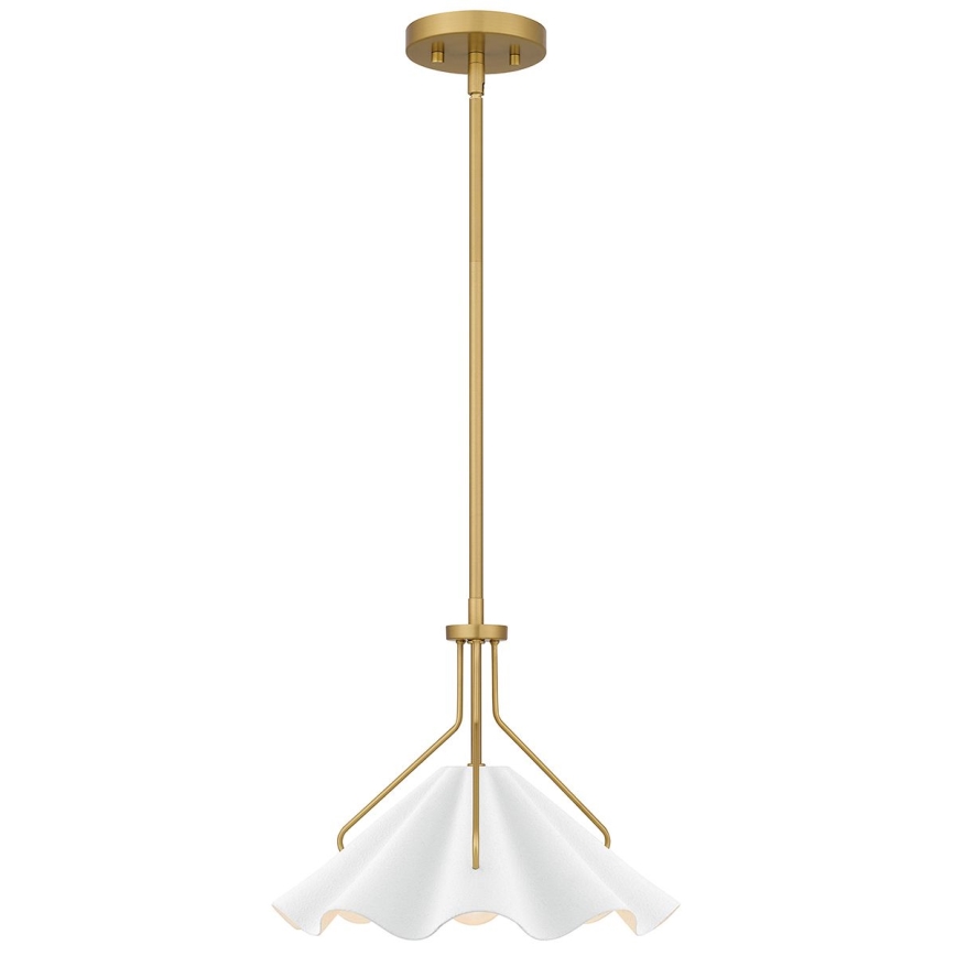 Quoizel - Lustr na tyči MEJIA 1xE27/60W/230V pr. 35,6 cm mosaz