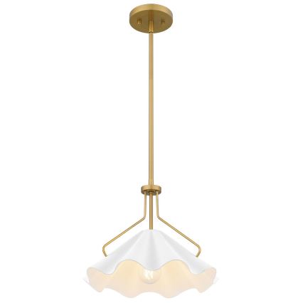 Quoizel - Lustr na tyči MEJIA 1xE27/60W/230V pr. 35,6 cm mosaz