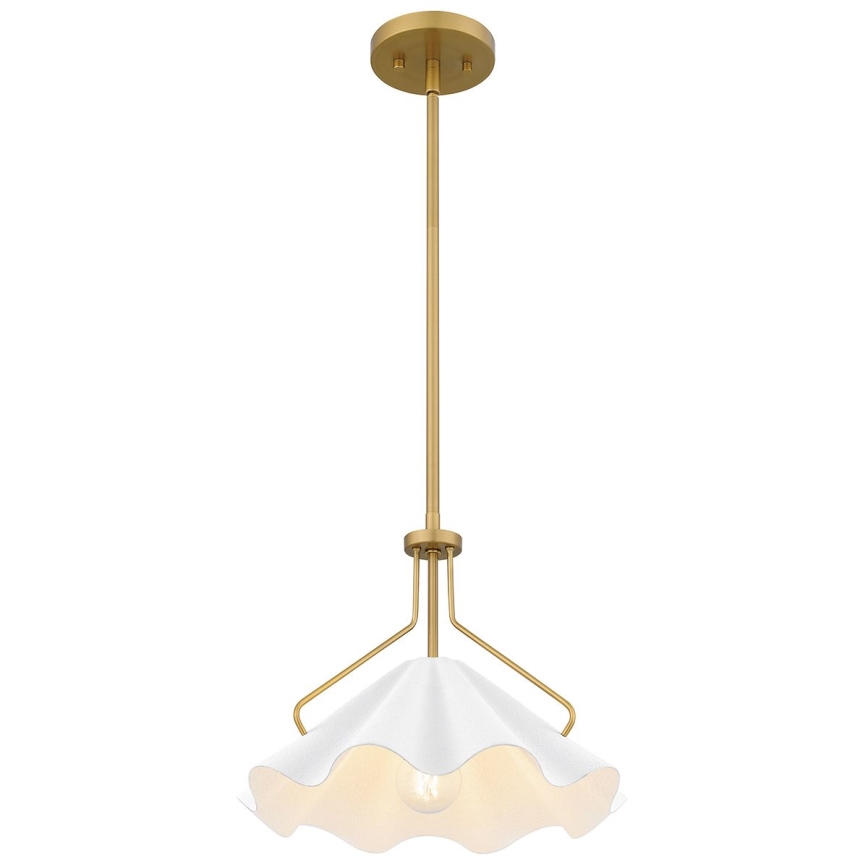 Quoizel - Lustr na tyči MEJIA 1xE27/60W/230V pr. 35,6 cm mosaz