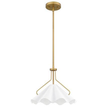 Quoizel - Lustr na tyči MEJIA 1xE27/60W/230V pr. 35,6 cm mosaz