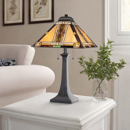 Quoizel - Stolní lampa Tiffany NAVAJO 2xE27/60W/230V