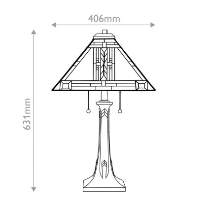 Quoizel - Stolní lampa Tiffany NAVAJO 2xE27/60W/230V